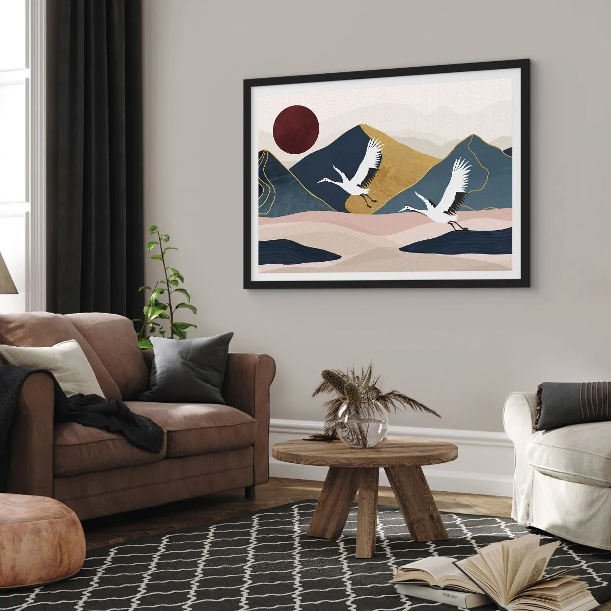 Plakat w czarnej ramie - I znowu ZLECIAŁ dzień - 50x40 cm