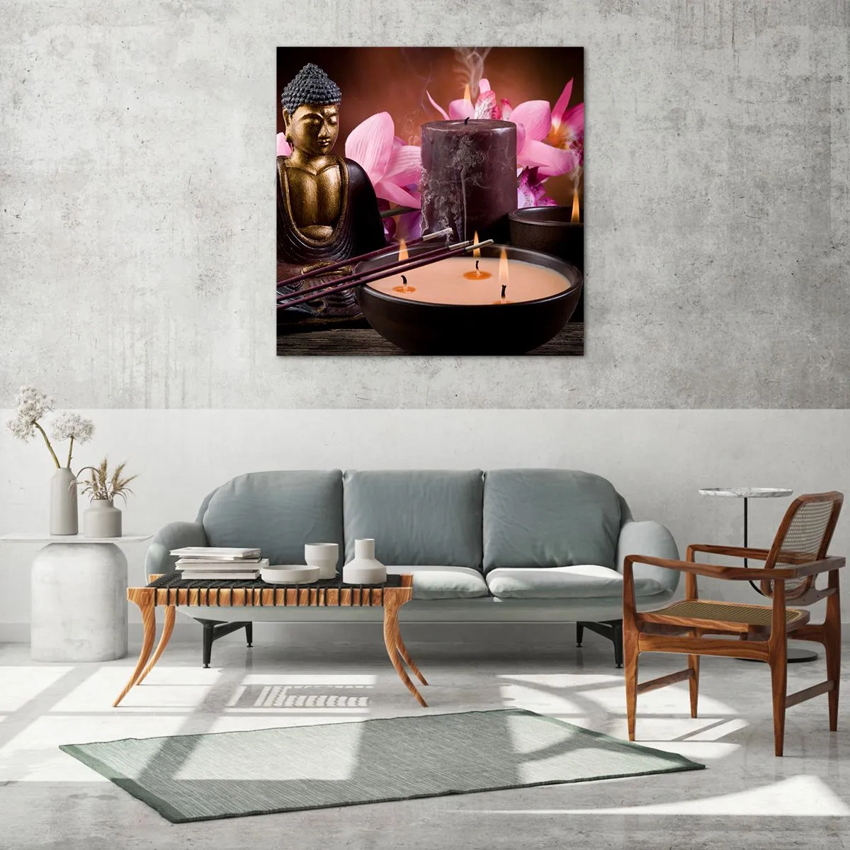 Obraz na szkle - Oczyścić umysł, uspokoić ciało - 70x70 cm