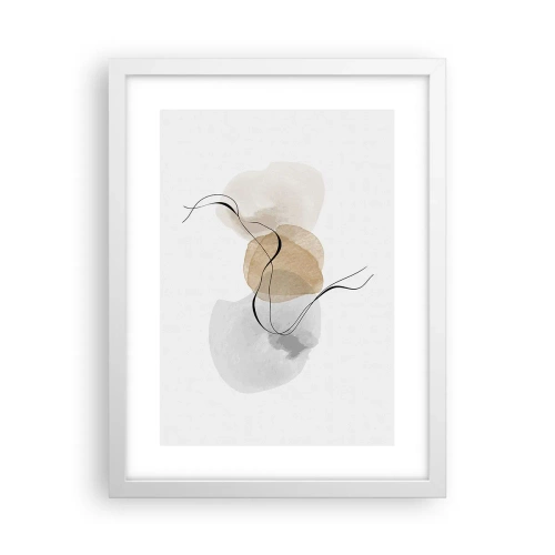 Plakat w białej ramie - Powietrzne paciorki - 30x40 cm