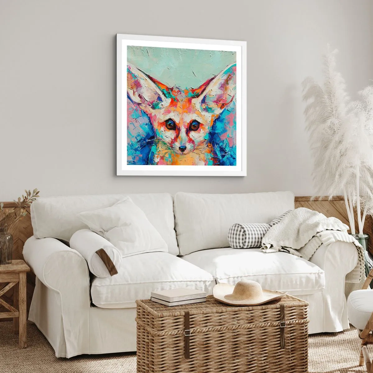 Plakat w białej ramie - Jesteście na mnie gotowi? - 50x50 cm