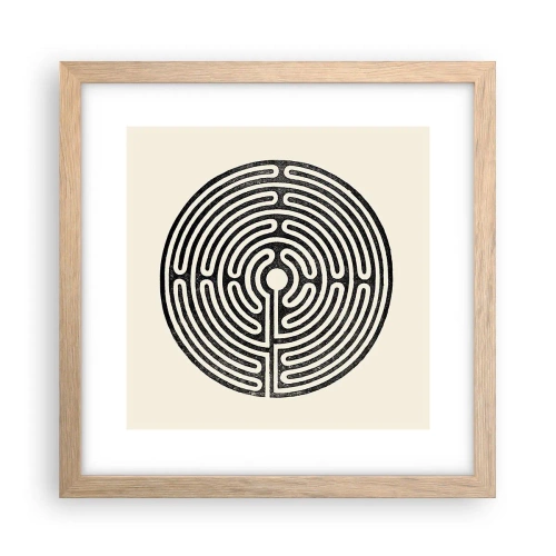 Plakat w ramie jasny dąb - Tajemniczy porządek - 30x30 cm