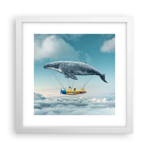 Plakat w białej ramie - Dlaczego nie? - 30x30 cm