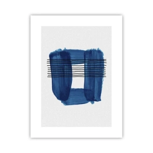 Plakat - Niebiesko-czarna kompozycja - 30x40 cm