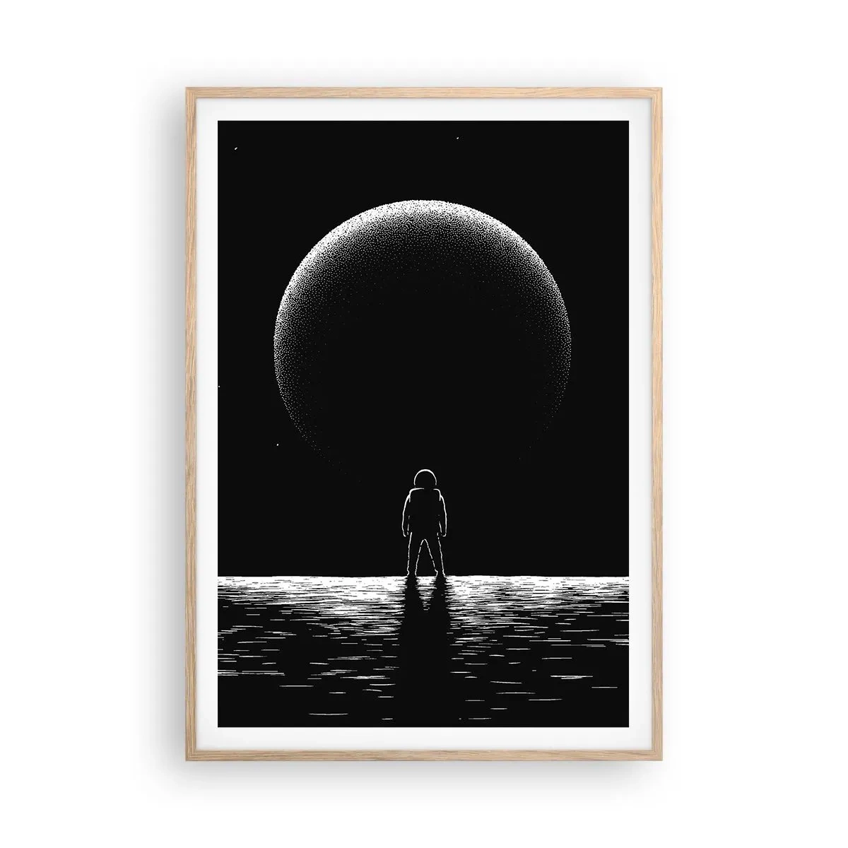 Plakat w ramie jasny dąb - Twarzą w twarz - 70x100 cm