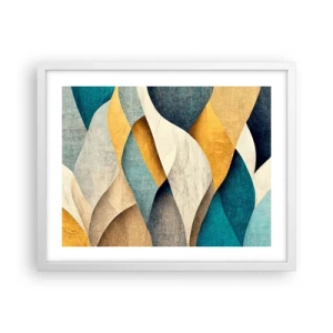 Plakat w białej ramie - Rytm i falowanie - 50x40 cm