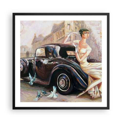 Plakat w czarnej ramie - Elegancja w stylu retro - 60x60 cm