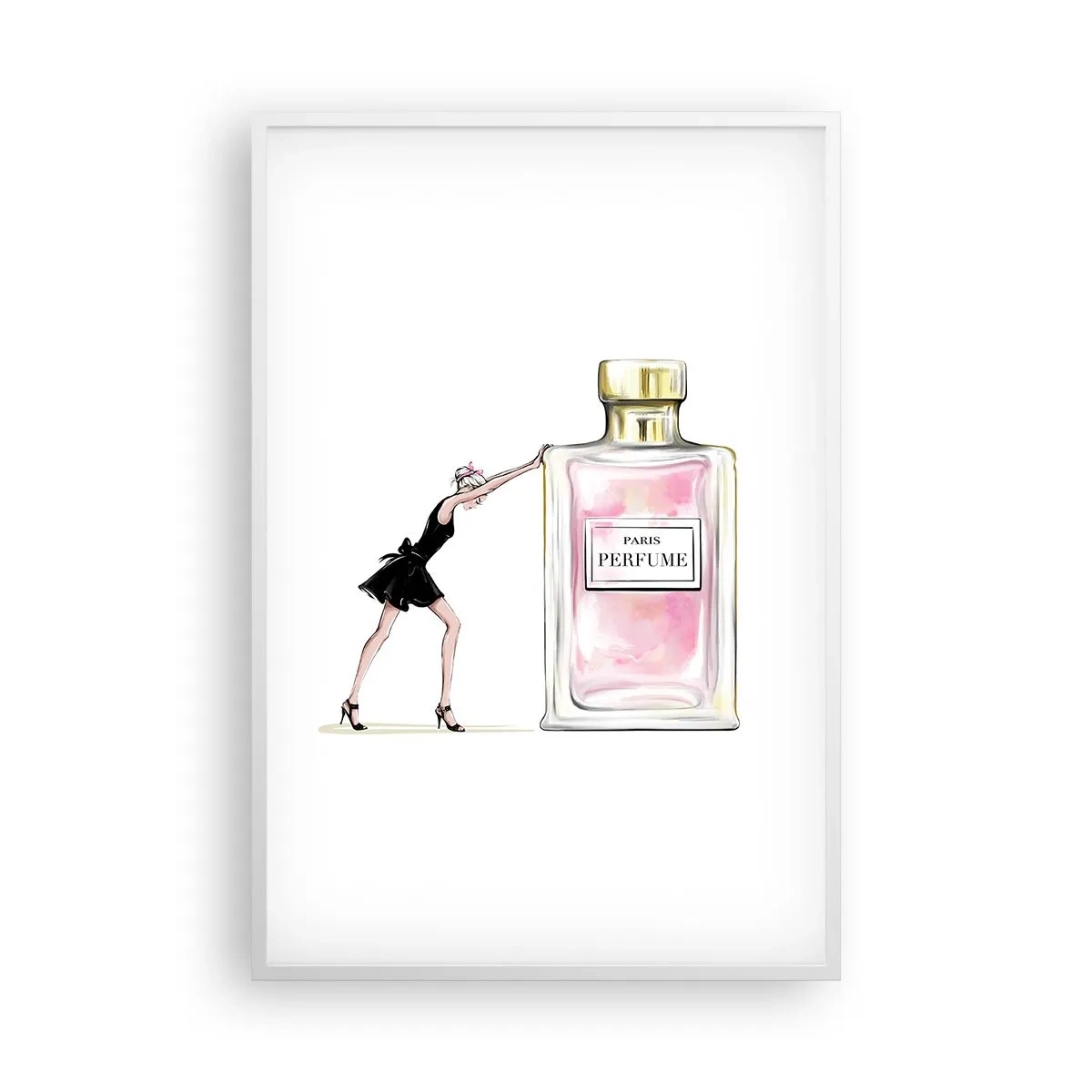 Plakat w białej ramie - Esencja kobiecości - 61x91 cm