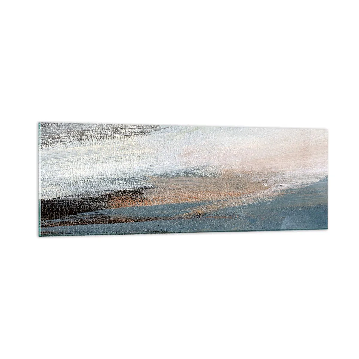 Obraz na szkle - Abstrakcja: pejzaż północny - 90x30 cm