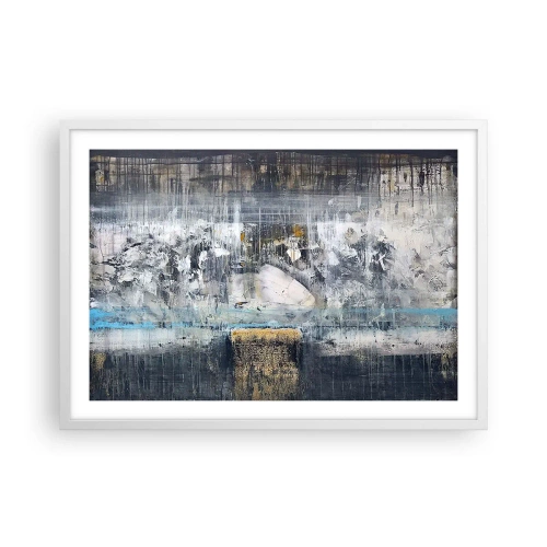 Plakat w białej ramie - Jak po lodzie, jak po grudzie - 70x50 cm