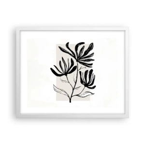 Plakat w białej ramie - Szkic do zielnika - 50x40 cm