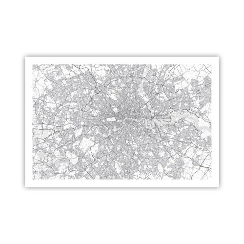Plakat - Mapa londyńskiego labiryntu - 91x61 cm