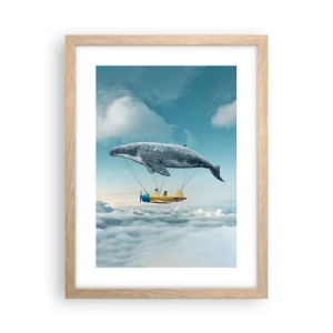 Plakat w ramie jasny dąb - Dlaczego nie? - 30x40 cm