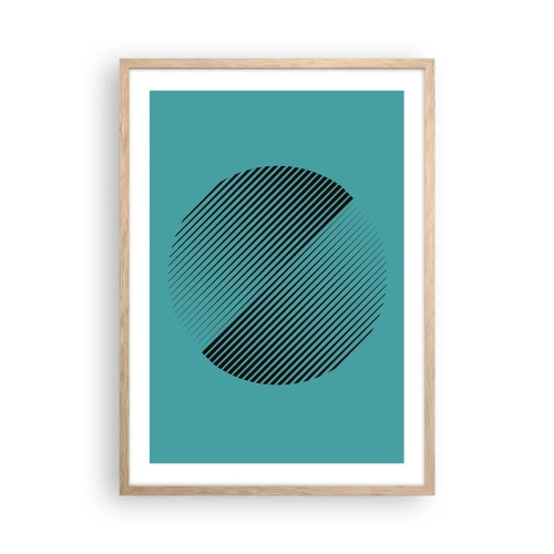 Plakat w ramie jasny dąb - Koło – geometryczna wariacja - 50x70 cm