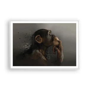 Plakat w białej ramie - Z pewnością myśliciel - 100x70 cm