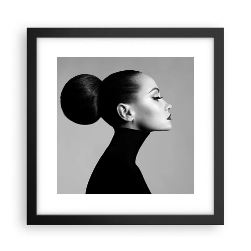 Plakat w czarnej ramie - Współczesna Nefretete - 30x30 cm