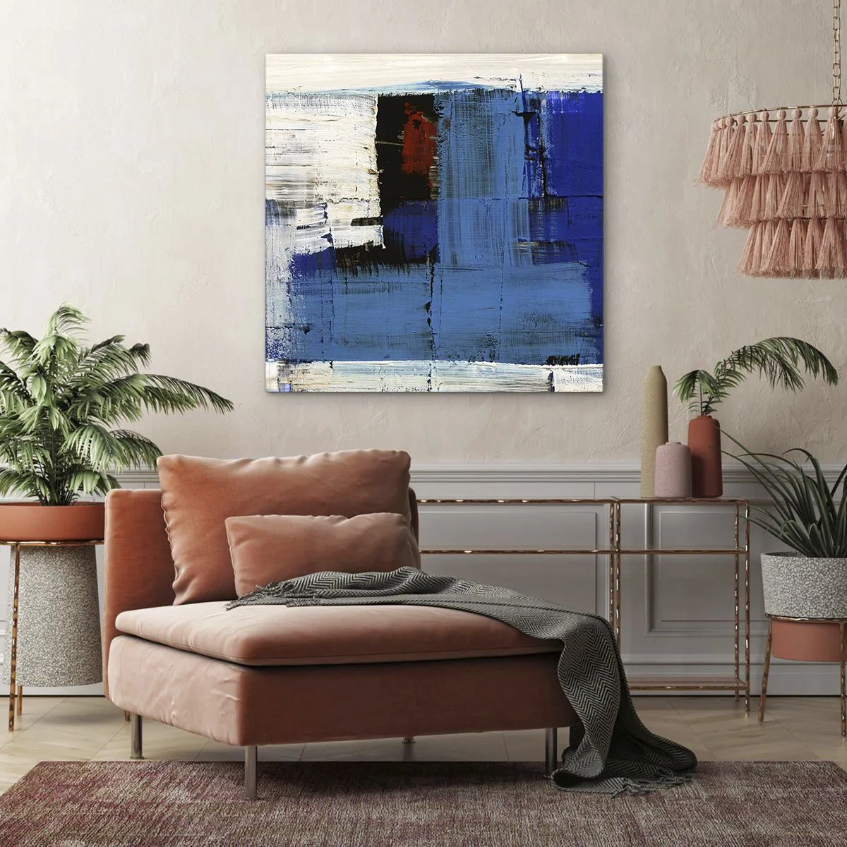 Obraz na płótnie - Sekret błękitu - 70x70 cm