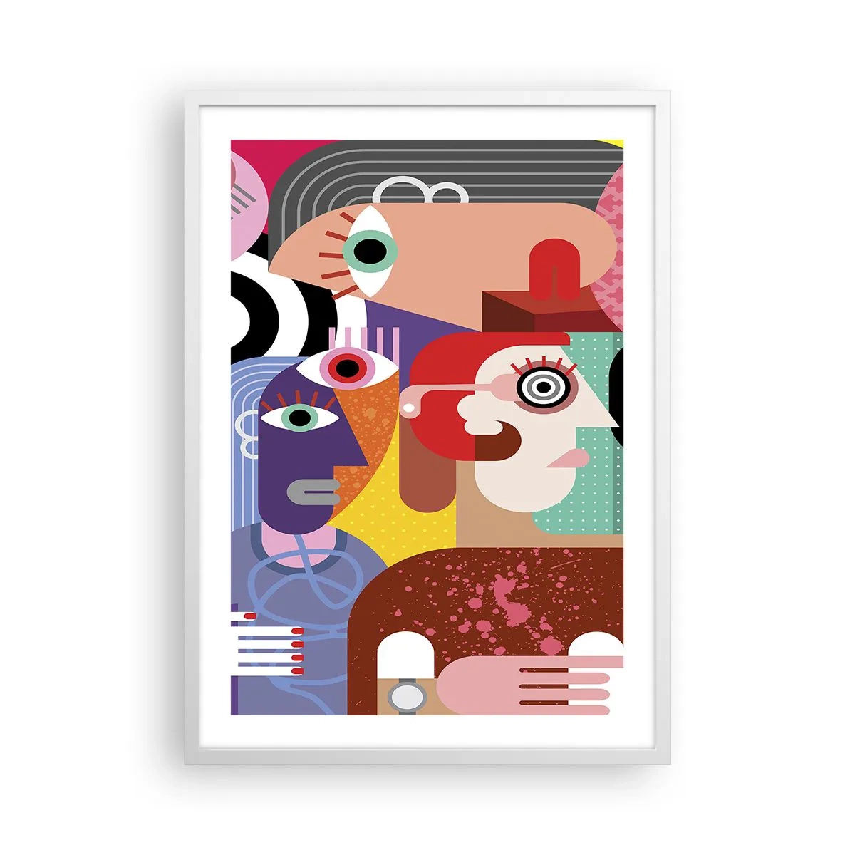 Plakat w białej ramie - My od pana Picassa - 50x70 cm