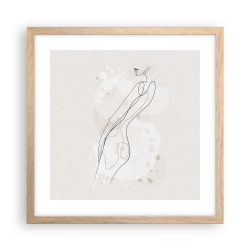 Plakat w ramie jasny dąb - Pobłądzić spojrzeniem - 40x40 cm