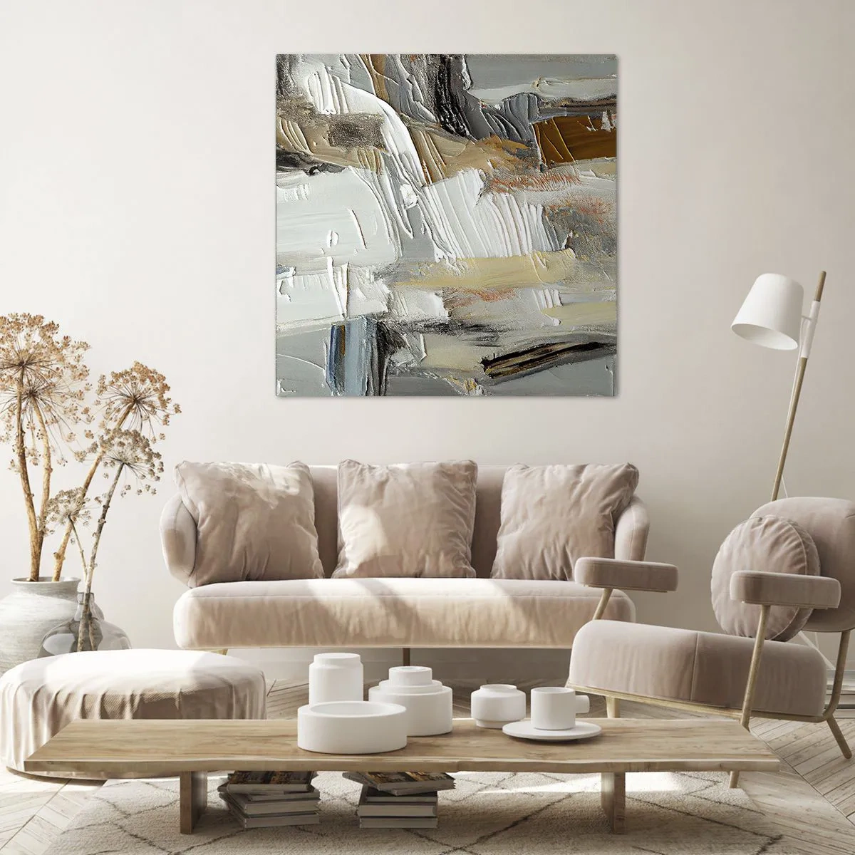 Obraz na płótnie - Barwne nawarstwienia - 70x70 cm