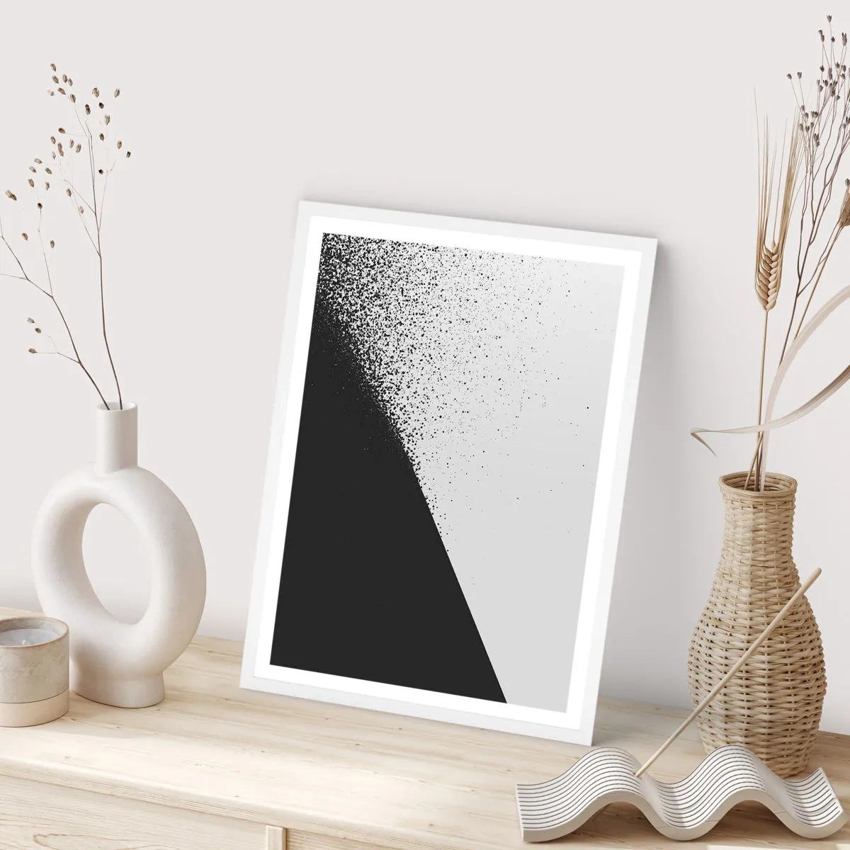Plakat w białej ramie - Coraz szybciej, coraz więcej - 40x50 cm