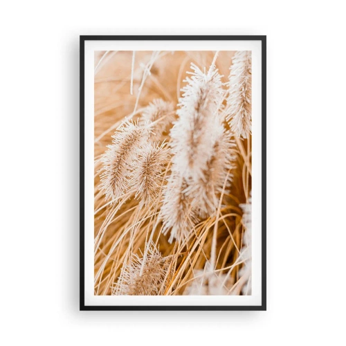 Plakat w czarnej ramie - Złoty szelest traw - 61x91 cm