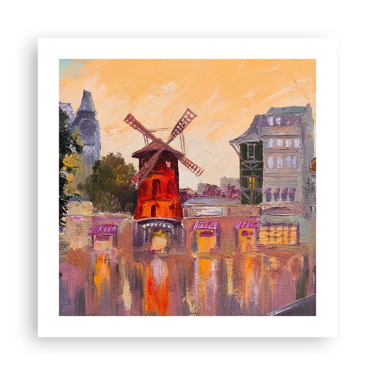 Plakat - Paryskie ikony – Moulin Rouge - 50x50 cm