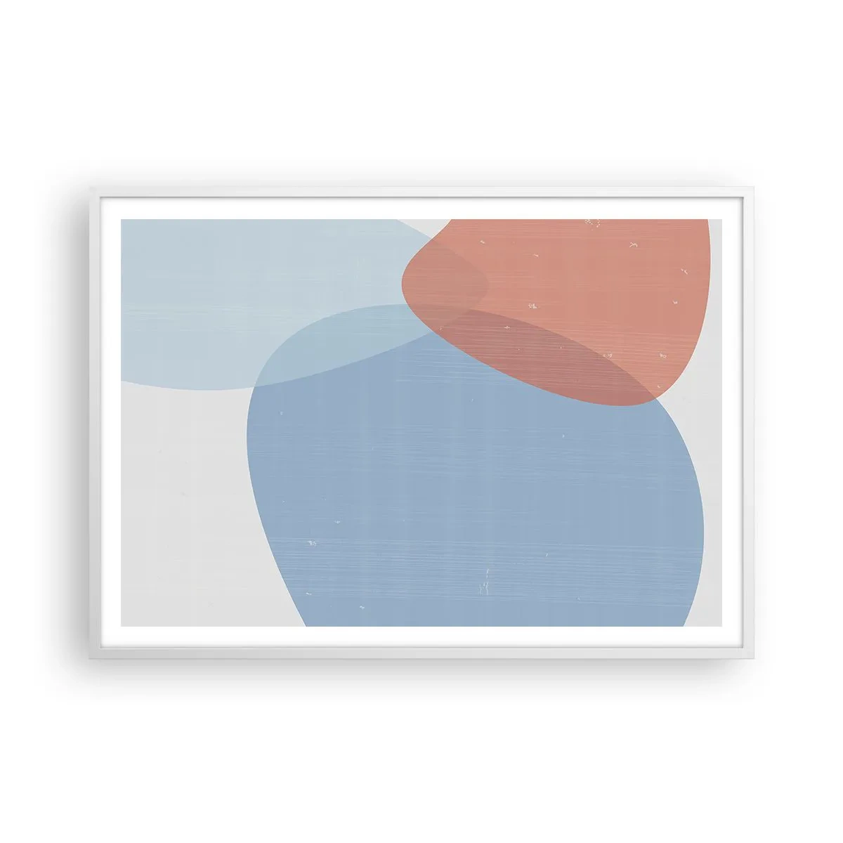 Plakat w białej ramie - Pastelowe związki - 100x70 cm