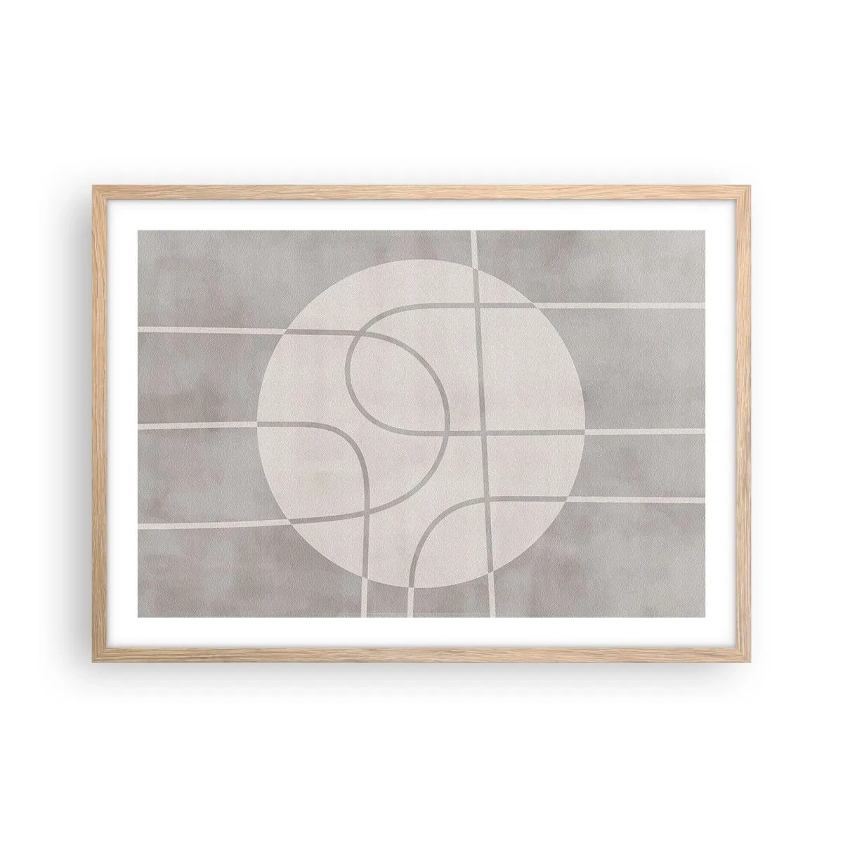 Plakat w ramie jasny dąb - Koliście i na wprost - 70x50 cm