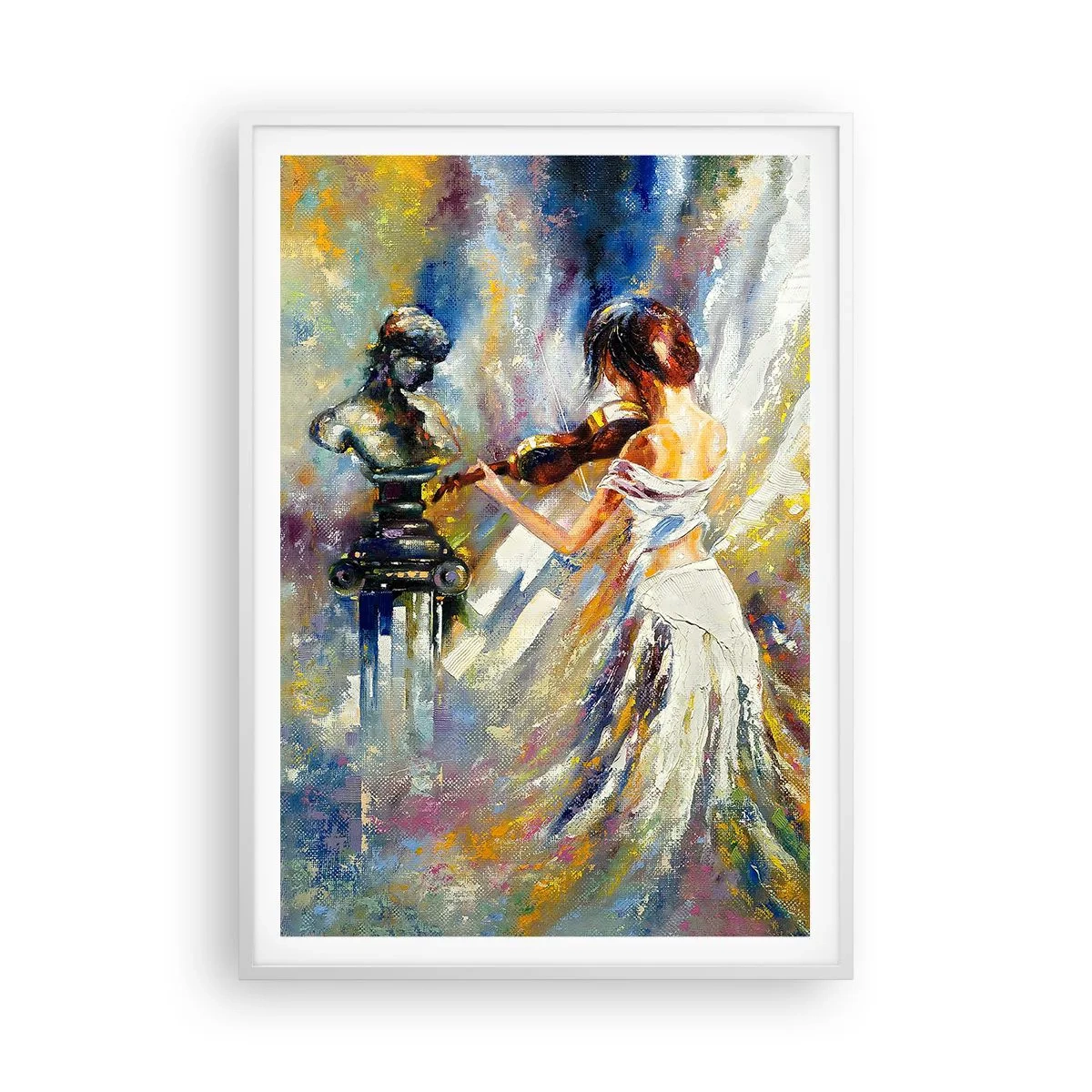 Plakat w białej ramie - Ożywić uczuciem - 70x100 cm