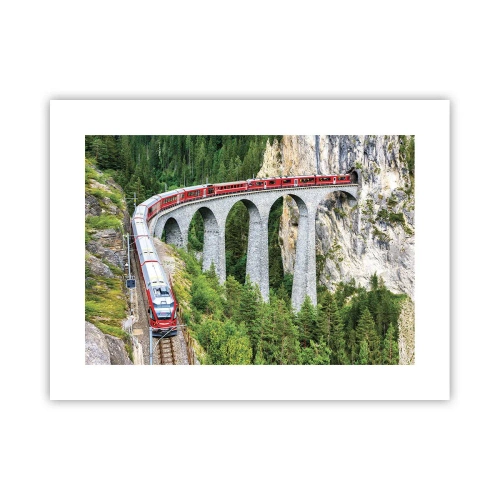 Plakat - Kolej na górskie widoki - 40x30 cm