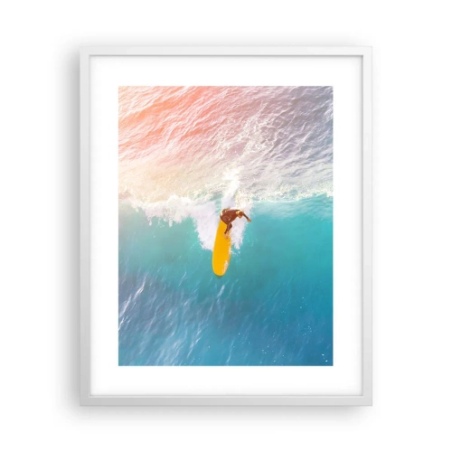 Plakat w białej ramie - Oceaniczny jeździec - 40x50 cm