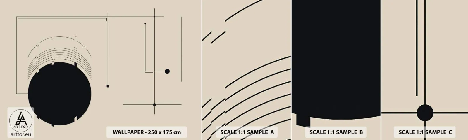 Fototapeta Próbka Samoprzylepna Deluxe Sticker - Sprężysta i dynamiczna kompozycja - Geometryczny, Minimalizm, Estetyczny - 100x30 cm