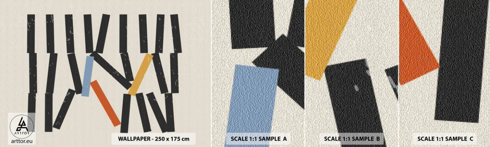 Fototapeta Próbka Standard Eco - Domino – kompozycja - Minimalizm, Hipster, Współczesny - 100x30 cm