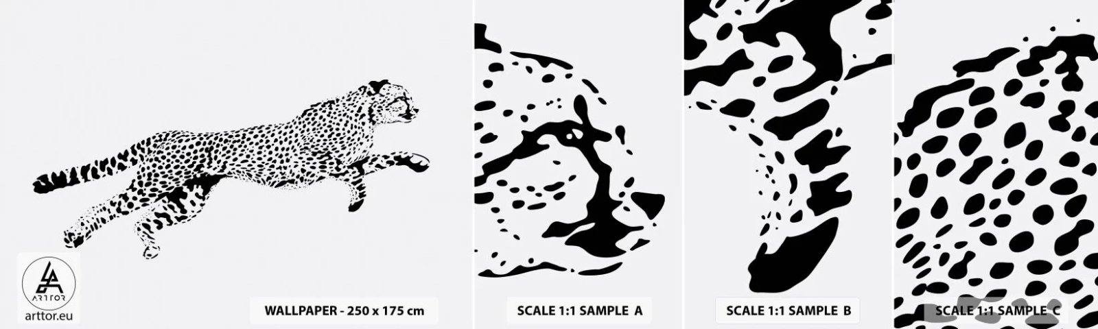 Fototapeta Próbka Samoprzylepna Deluxe Sticker - Najszybszy na Ziemi - Zwierzęta, Gepard, Dziki Kot - 100x30 cm