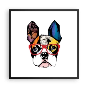Plakat w czarnej ramie - Intelektualista - 60x60 cm