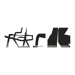 Fototapeta Próbka Samoprzylepna Deluxe Sticker - Czarno-biała konstrukcja - Kreska, Czarno-Biały, Abstrakcjonizm - 100x30 cm