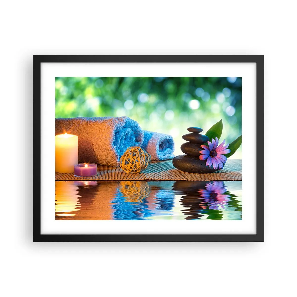 Plakat w czarnej ramie - Czas dla ciała - 50x40 cm