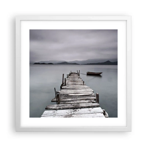 Plakat w białej ramie - Jutro możesz ruszać - 40x40 cm