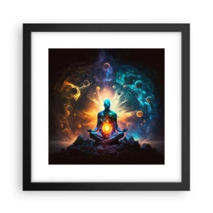 Plakat w czarnej ramie - Kosmiczny spokój - 30x30 cm