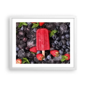 Plakat w białej ramie - Smak gorącego lata - 50x40 cm