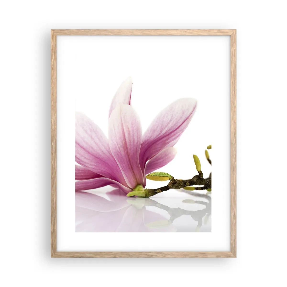Plakat w ramie jasny dąb - Delikatne jak powiew wiosny - 40x50 cm