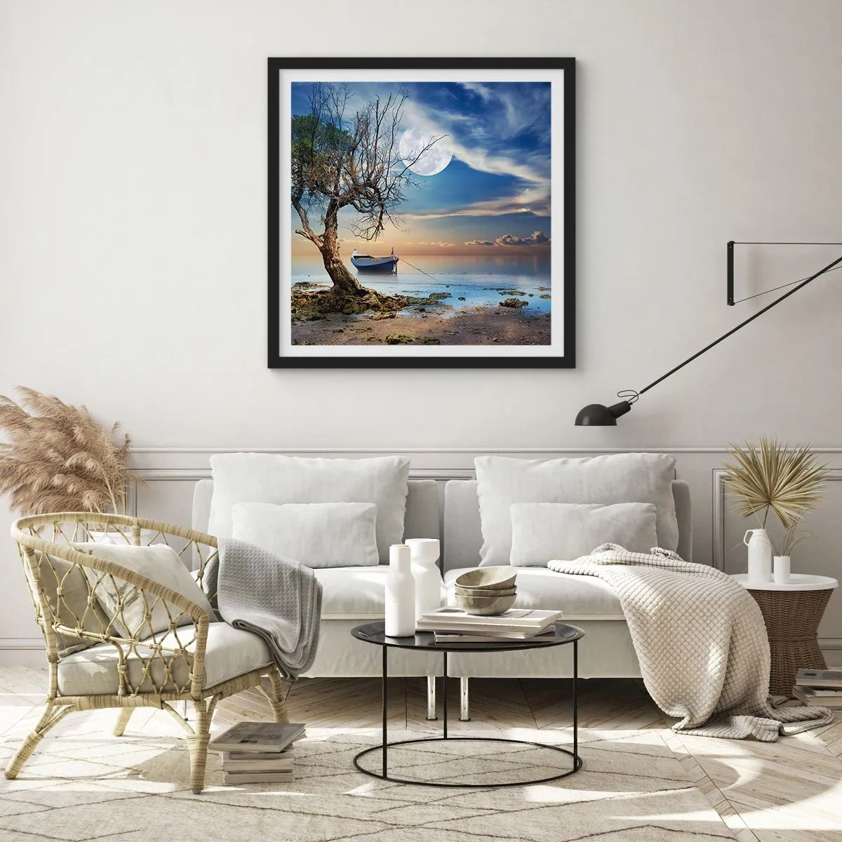 Plakat w czarnej ramie - To koniec czy początek? - 40x40 cm