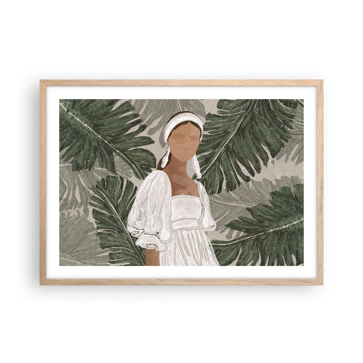 Plakat w ramie jasny dąb - Portret egzotyczny - 70x50 cm