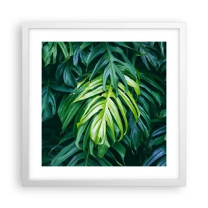 Plakat w białej ramie - Zanurzyć się w świeżości - 40x40 cm