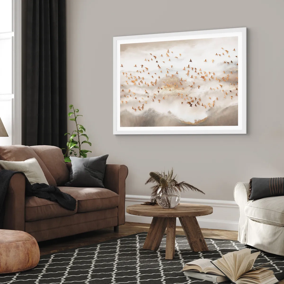 Plakat w białej ramie - Już czas… - 100x70 cm