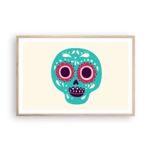 Plakat w ramie jasny dąb - Życie – zabawa aż do śmierci - 91x61 cm