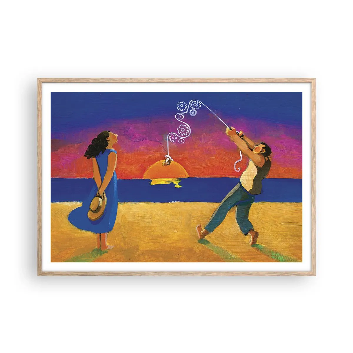 Plakat w ramie jasny dąb - Więcej niż gwiazdka z nieba - 100x70 cm