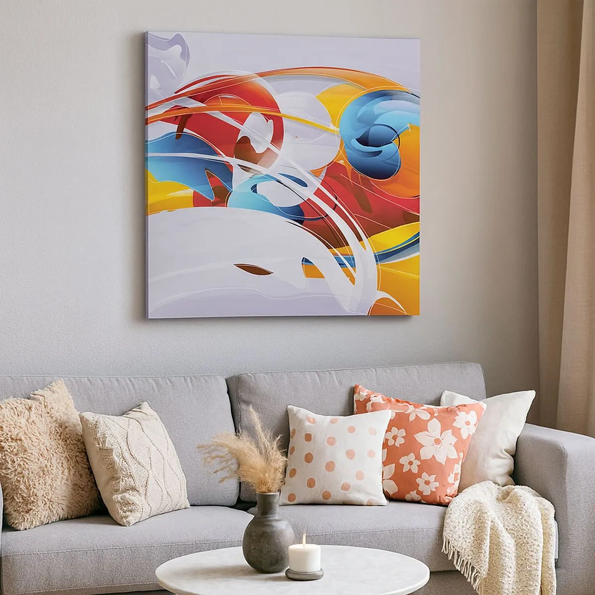 Obraz na płótnie - Taniec żywiołów - 30x30 cm