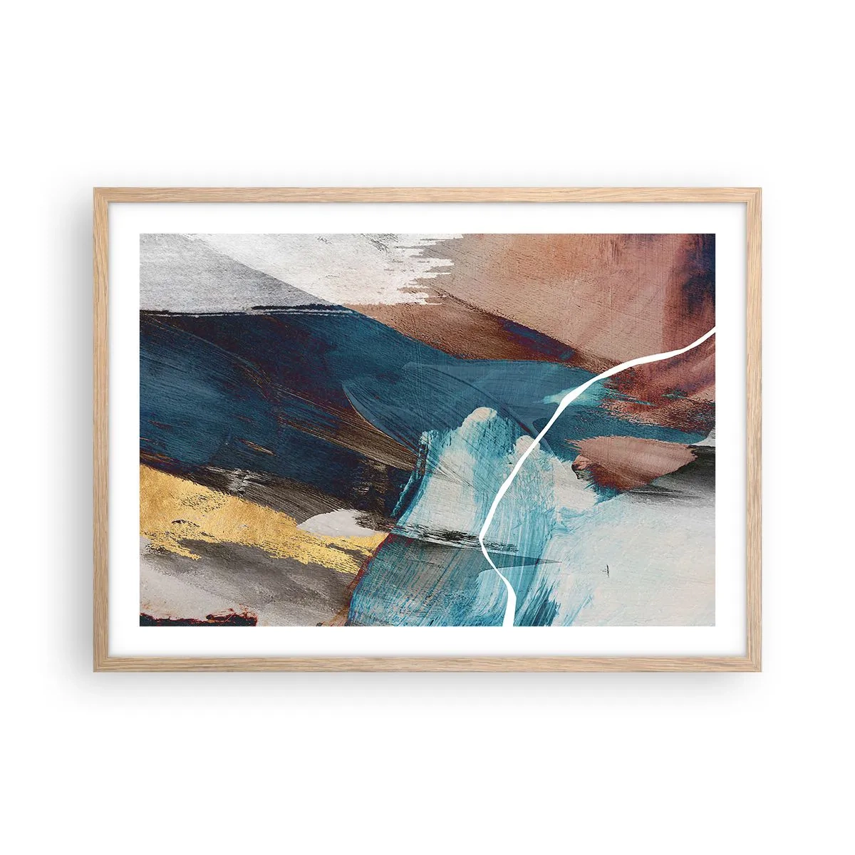 Plakat w ramie jasny dąb - Z rozmachem i energicznie - 70x50 cm