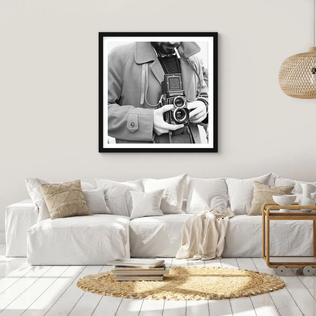 Plakat w czarnej ramie - W stylu retro - 50x50 cm